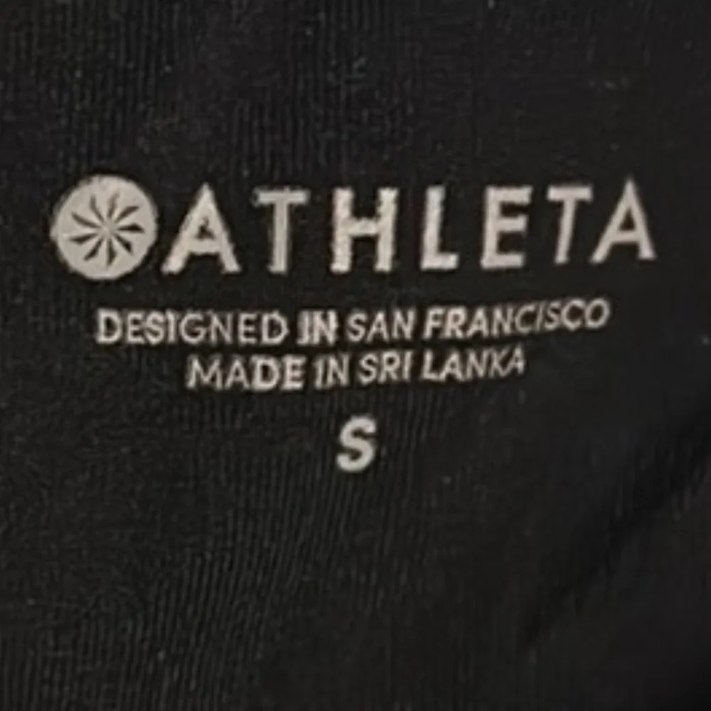 Athleta Black Coated Gleam High Waist Leggings size women’s small